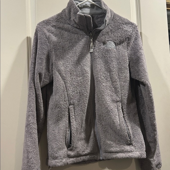 THE NORTH FACE Women ZipUp Fleece grey Jacket‎ zip pockets Outdoors Fall Size S - Picture 1 of 15